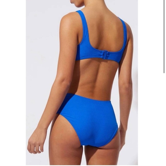 NWT Solid & Striped The Sarah Ribbed Azure Blue One Piece Bathing Suit Size XL - Picture 7 of 15